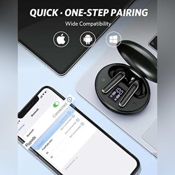 Earbuds Wireless Bluetooth Headphones LED Power Display in Ear Headset Consign - Picture 7 of 7